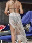Lizzie Cundy in Bikini on the Beach on Vacation in Barbados