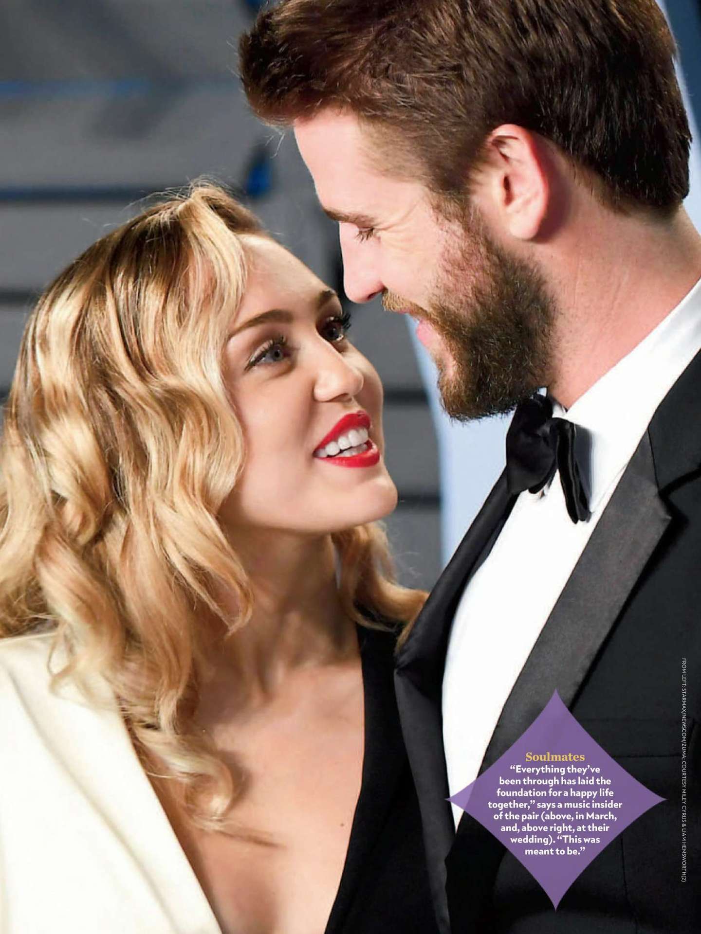 Miley Cyrus and Liam Hemsworth in People US Magazine - January 2019