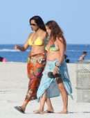 Padma Lakshmi in Bikini on the Beach in Miami
