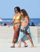 Padma Lakshmi in Bikini on the Beach in Miami