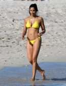 Padma Lakshmi in Bikini on the Beach in Miami