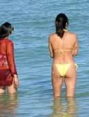 Padma Lakshmi in Bikini on the Beach in Miami