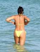 Padma Lakshmi in Bikini on the Beach in Miami