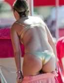 Rhea Durham Booty in Bikini on Beach in Barbados