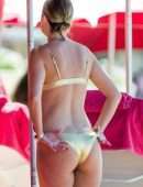 Rhea Durham Booty in Bikini on Beach in Barbados
