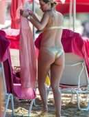 Rhea Durham Booty in Bikini on Beach in Barbados