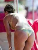 Rhea Durham Booty in Bikini on Beach in Barbados