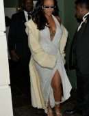 Rihanna Cleavage at Annabells Mayfair in London