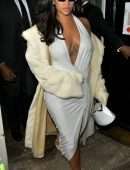 Rihanna Cleavage at Annabells Mayfair in London