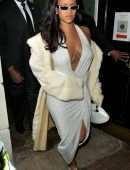 Rihanna Cleavage at Annabells Mayfair in London