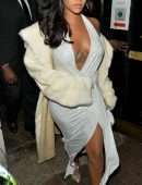 Rihanna Cleavage at Annabells Mayfair in London