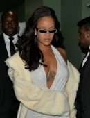 Rihanna Cleavage at Annabells Mayfair in London