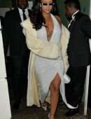 Rihanna Cleavage at Annabells Mayfair in London
