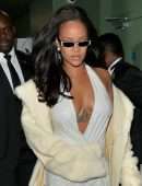 Rihanna Cleavage at Annabells Mayfair in London