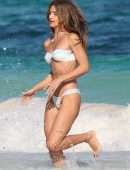 Rocky Barnes in Bikini at Beach in Tulum