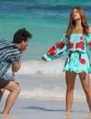 Rocky Barnes in Bikini at Beach in Tulum