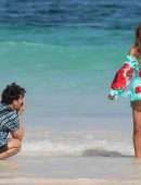 Rocky Barnes in Bikini at Beach in Tulum