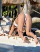Rocky Barnes in Bikini at Beach in Tulum