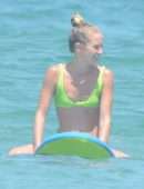 Sailor Brinkley-Cook Surfing on Bondi Beach in Sydney