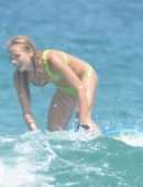 Sailor Brinkley-Cook Surfing on Bondi Beach in Sydney