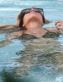 Sylvie Meis in Bikini by the Pool in Miami