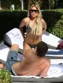 Sylvie Meis in Bikini by the Pool in Miami