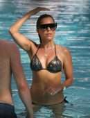 Sylvie Meis in Bikini by the Pool in Miami