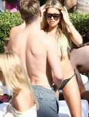 Sylvie Meis in Bikini by the Pool in Miami