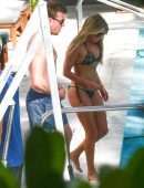 Sylvie Meis in Bikini by the Pool in Miami