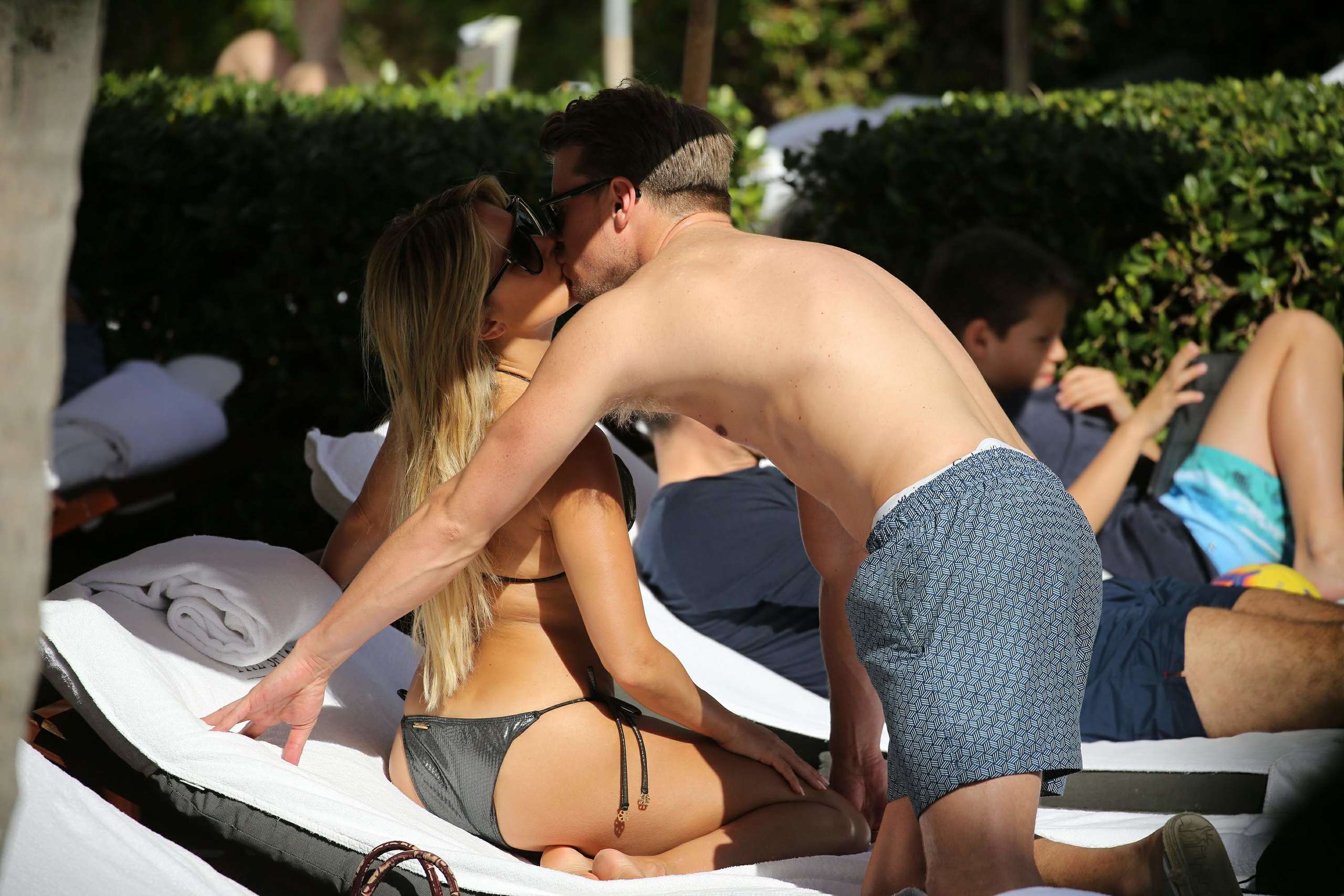 Sylvie Meis in Bikini by the Pool in Miami