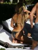Sylvie Meis in Bikini by the Pool in Miami
