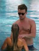 Sylvie Meis in Bikini by the Pool in Miami