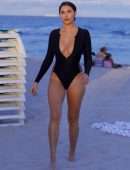Tao Wickrath in Swimsuit on the Beach in Miami