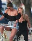 Taylor Hill and Stella Maxwell for Victoria’s Secret Photoshoot in Venice Beach