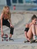 Taylor Hill and Stella Maxwell for Victoria’s Secret Photoshoot in Venice Beach
