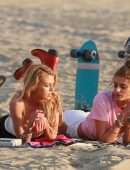 Taylor Hill and Stella Maxwell for Victoria’s Secret Photoshoot in Venice Beach