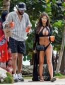 Demi Rose Mawby Booty in Black Bikini in Tulum