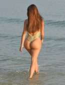 Demi Rose Mawby Booty in Swimsuit at Beach in Thailand