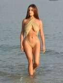 Demi Rose Mawby Booty in Swimsuit at Beach in Thailand