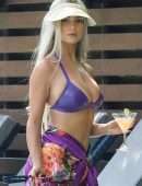 Demi Rose in Purple Latex Bikini in Thailand