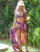 Demi Rose in Purple Latex Bikini in Thailand