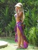Demi Rose in Purple Latex Bikini in Thailand