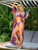 Demi Rose in Purple Latex Bikini in Thailand