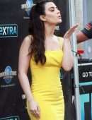 Emeraude Toubia on the Set of 'Extra' in Universal City
