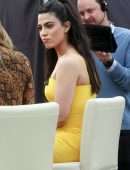 Emeraude Toubia on the Set of 'Extra' in Universal City