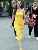 Emeraude Toubia on the Set of 'Extra' in Universal City