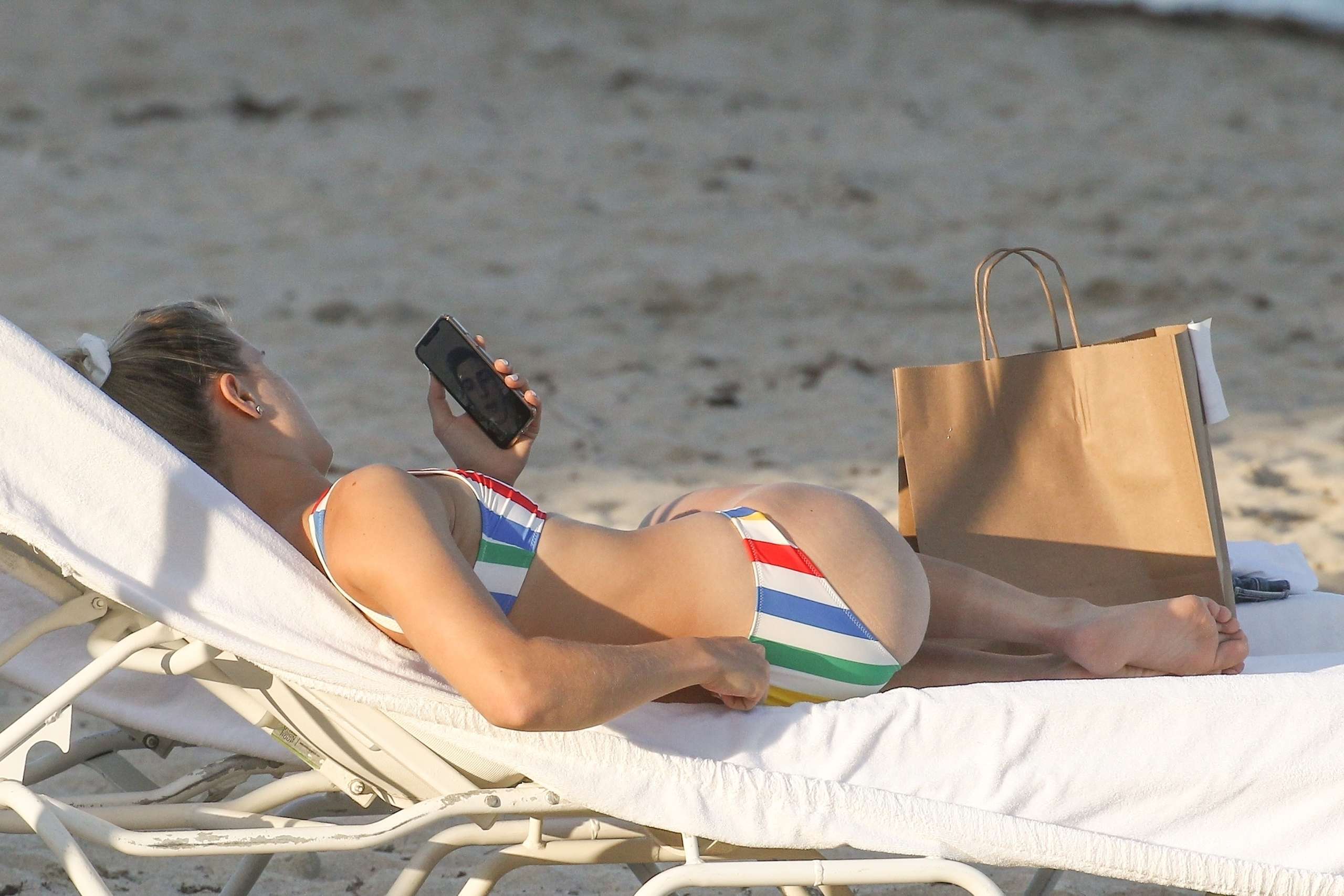 Eugenie Bouchard Booty on the Beach in Miami