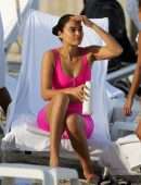 Jasmine Tookes, Shanina Shaik and Lais Ribeiro on the Beach in Miami