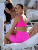 Jasmine Tookes, Shanina Shaik and Lais Ribeiro on the Beach in Miami
