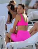 Jasmine Tookes, Shanina Shaik and Lais Ribeiro on the Beach in Miami